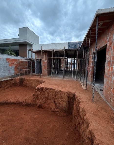 Obra em andamento: área de lazer